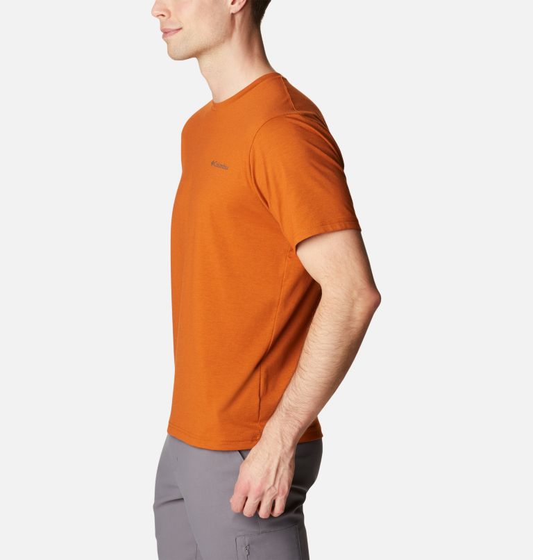 Thumbnail: Men's Sun Trek Short Sleeve T-Shirt, Color: Warm Copper Heather, image 3