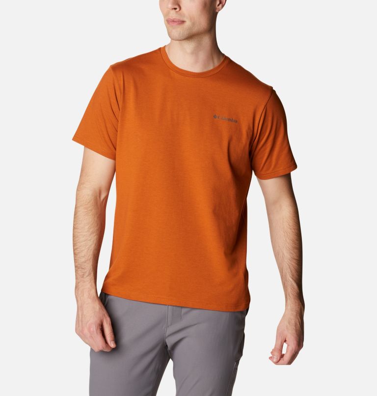 Men's Sun Trek Short Sleeve T-Shirt, Color: Warm Copper Heather, image 5