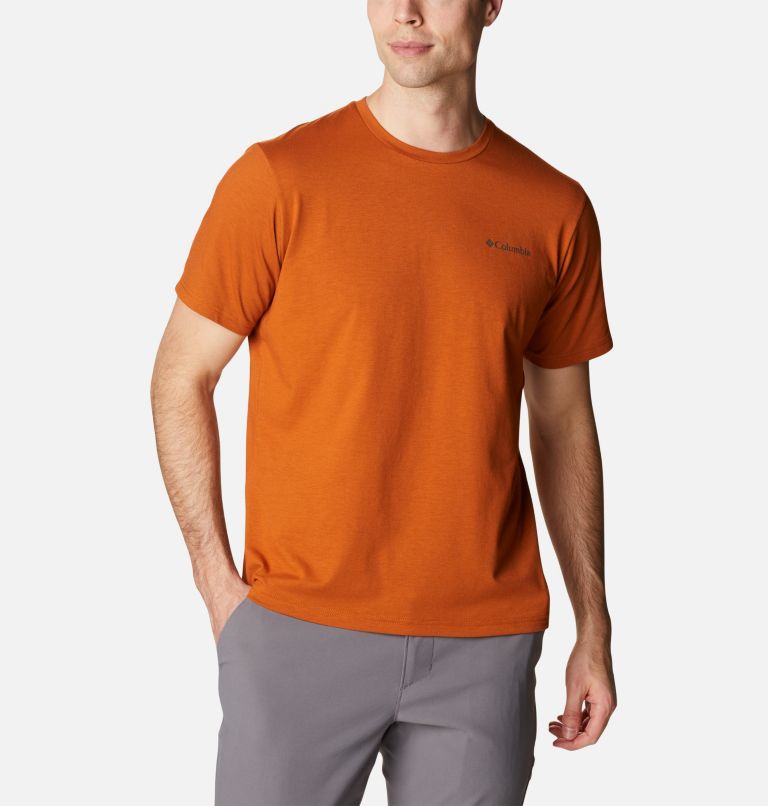 Men's Sun Trek Short Sleeve T-Shirt, Color: Warm Copper Heather