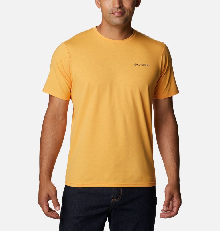 Thumbnail: Men's Sun Trek Short Sleeve T-Shirt, Color: Mango, image 1