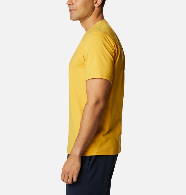 Men's Sun Trek Technical T-Shirt, Color: Bright Gold, image 3