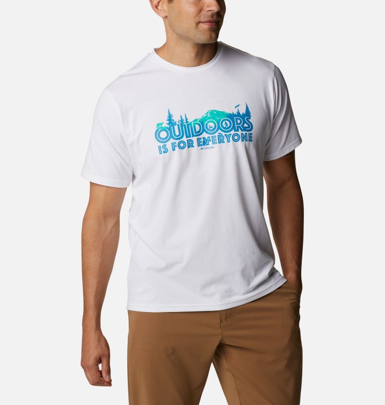 Men's Sun Trek Short Sleeve Graphic T-Shirt, Color: White, All For Outdoors Graphic