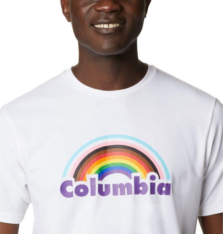 Men's Sun Trek Pride Graphic T-Shirt, Color: White, Columbia Pride Graphic