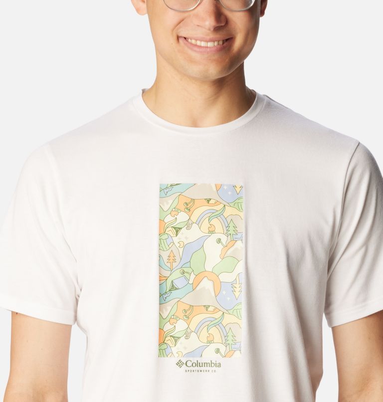 Thumbnail: Men's Sun Trek Short Sleeve Graphic T-Shirt, Color: White, Epicamp Mini, image 4
