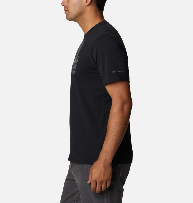 Men's Sun Trek Technical T-Shirt, Color: Black, All For Outdoors Graphic, image 3