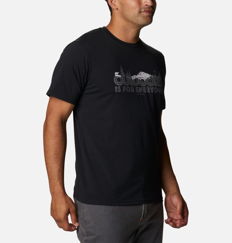 Thumbnail: Men's Sun Trek Technical T-Shirt, Color: Black, All For Outdoors Graphic, image 5