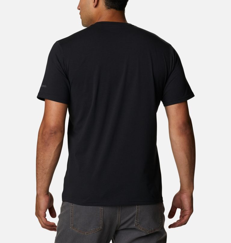 Men's Sun Trek Technical T-Shirt, Color: Black, All For Outdoors Graphic, image 2