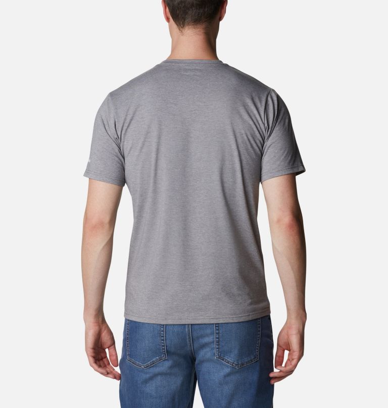 Thumbnail: Men's Sun Trek Technical T-Shirt, Color: City Grey Heather, H2O Fanatic Graphic, image 2