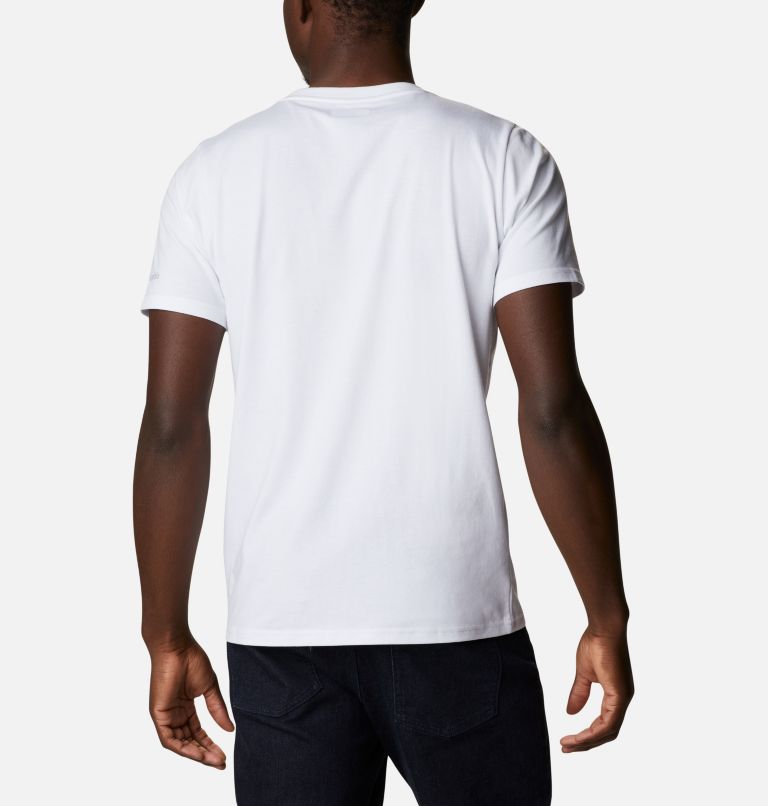 Camiseta técnica Sun Trek para hombre, Color: White, Graphic Skyline, image 2