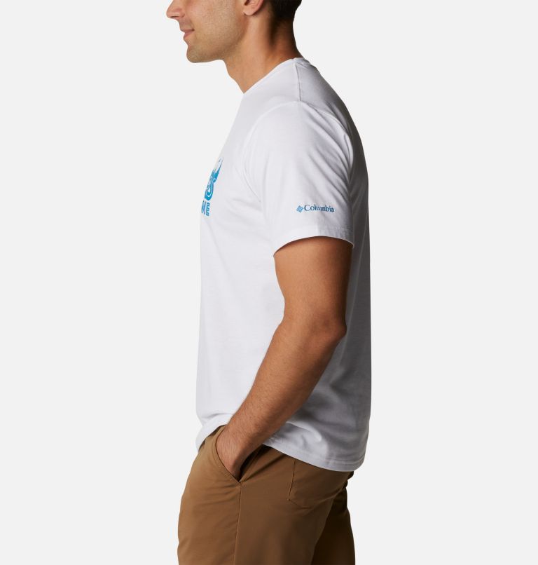 Men's Sun Trek Technical T-Shirt, Color: White, All For Outdoors Graphic, image 3