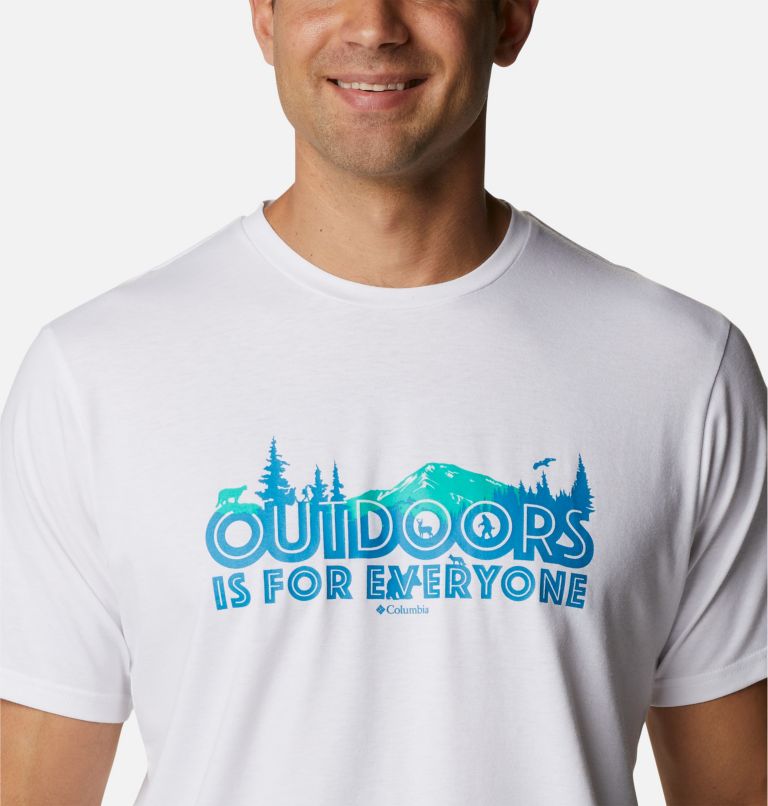 Sun Trek technisches T-Shirt für Männer, Color: White, All For Outdoors Graphic