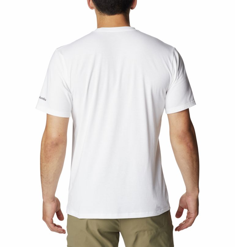 Thumbnail: Men's Sun Trek Technical T-Shirt, Color: White, All For Outdoor Pride Graphic, image 2