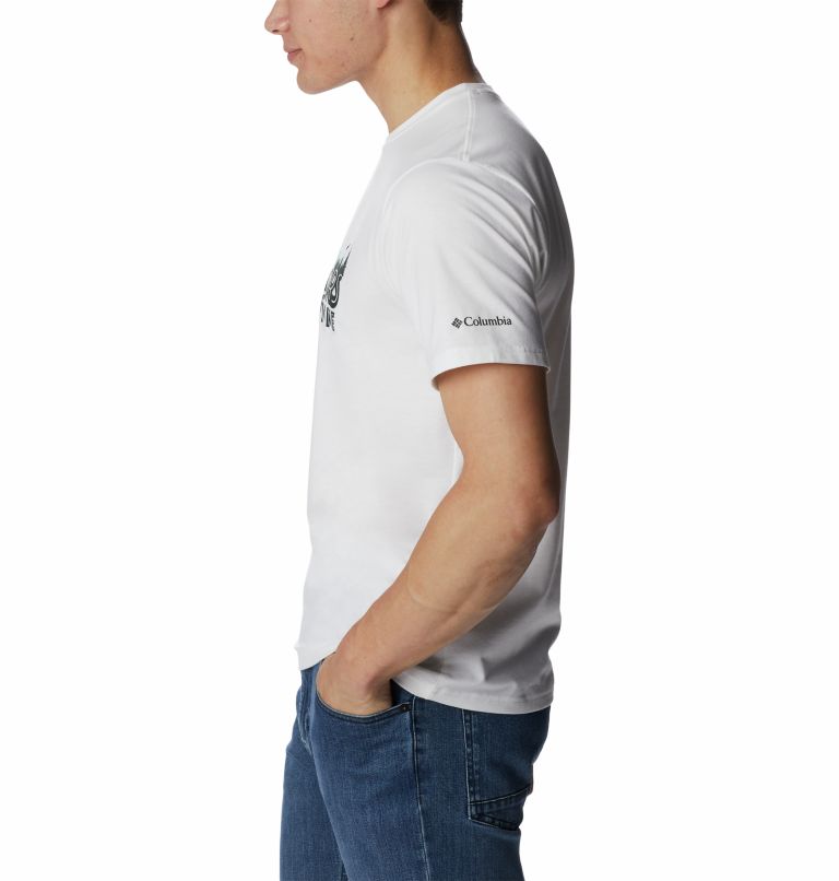 Camiseta técnica Sun Trek para hombre, Color: White, All For Outdoors, image 3