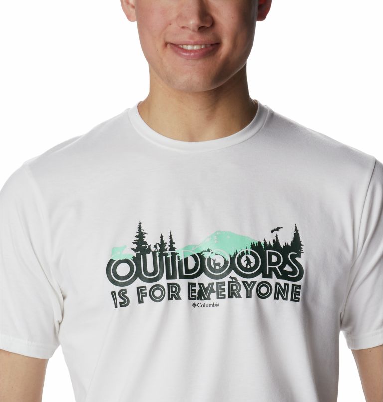 Thumbnail: Camiseta técnica Sun Trek para hombre, Color: White, All For Outdoors, image 4
