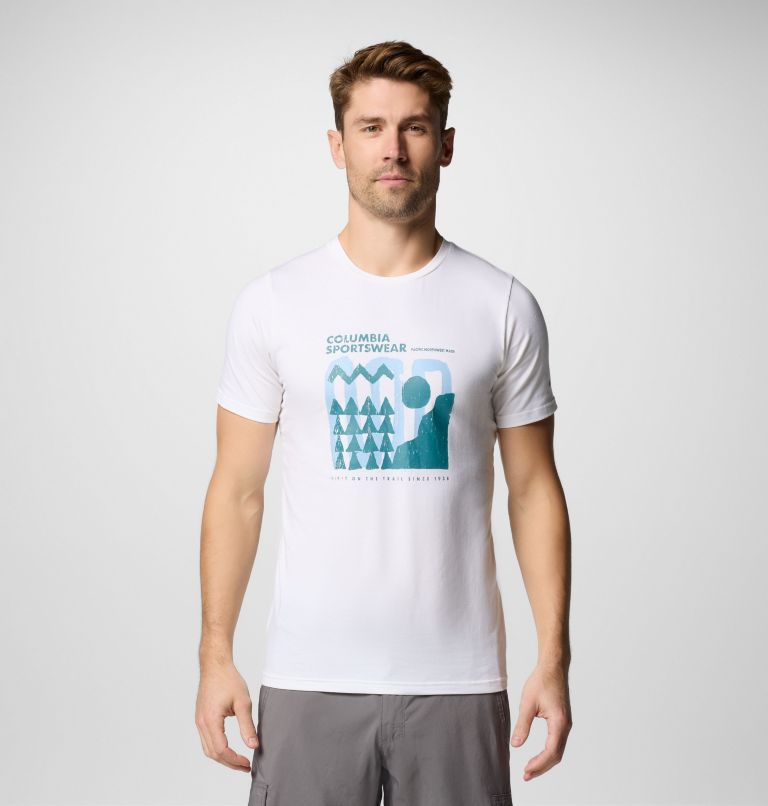 Men's Sun Trek Technical T-Shirt, Color: White, Explore Outdoors, image 1