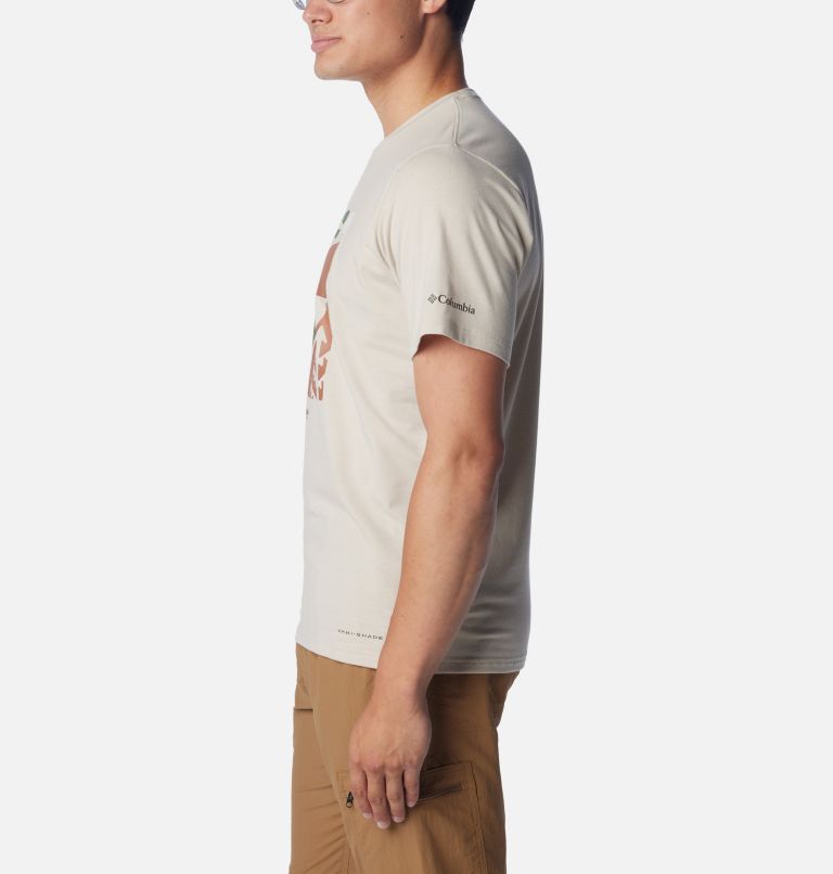 Camiseta técnica Sun Trek para hombre, Color: Dark Stone, Simple Gorge, image 3