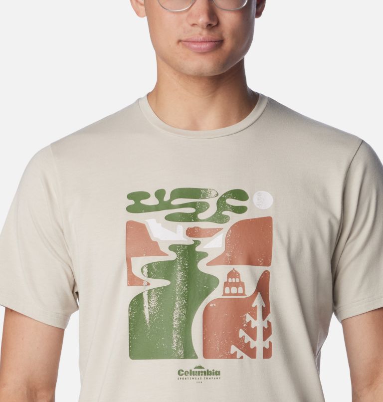 Camiseta técnica Sun Trek para hombre, Color: Dark Stone, Simple Gorge, image 4