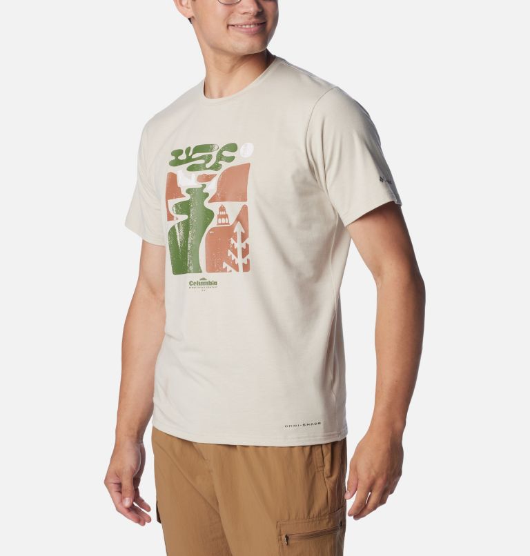 Camiseta técnica Sun Trek para hombre, Color: Dark Stone, Simple Gorge, image 5