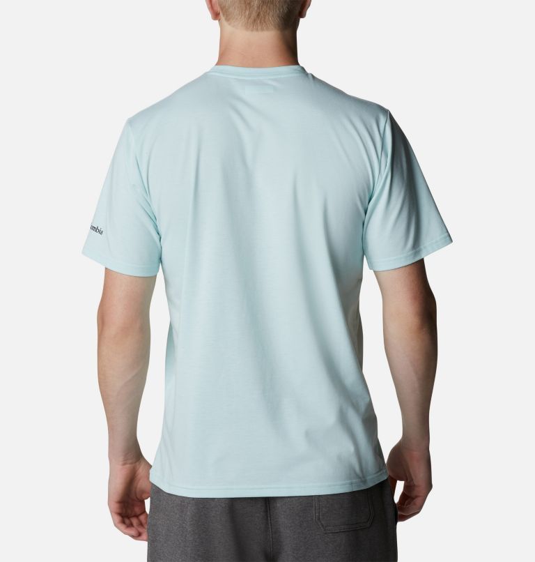 Men's Sun Trek Technical T-Shirt, Color: Icy Morn, H2O Fanatic Graphic, image 2