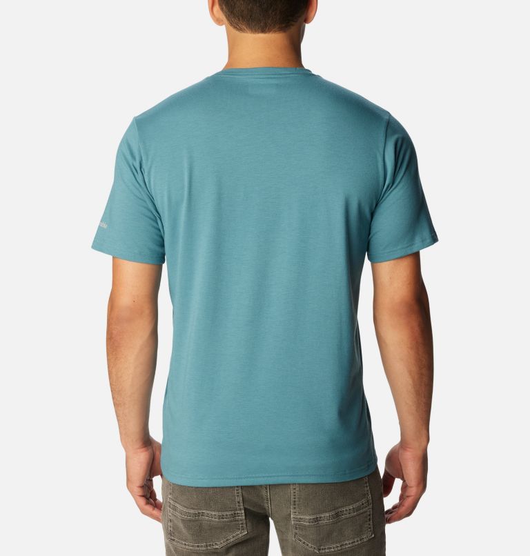 Men's Sun Trek Technical T-Shirt, Color: Cloudburst, Simple Gorge, image 2