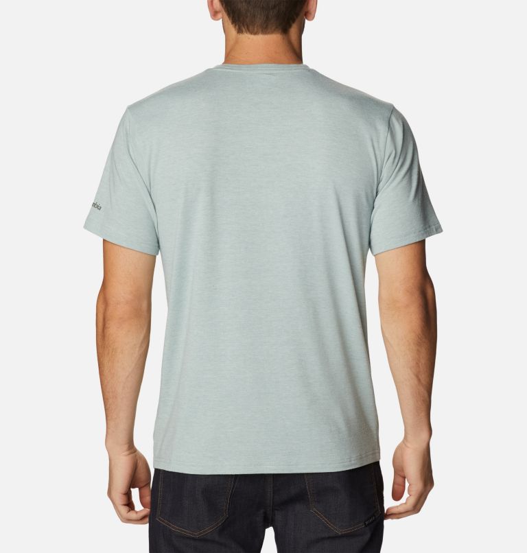 Men's Sun Trek Short Sleeve Graphic Tee | 351 | M, Color: Niagara Hthr, Palmed Hex Graphic, image 2