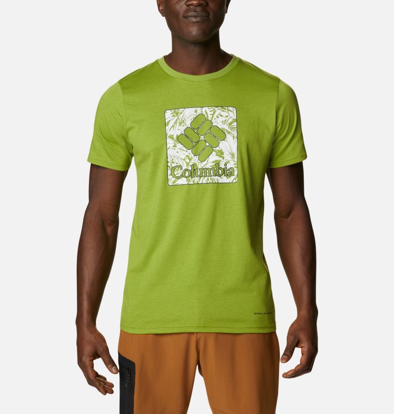 Camiseta técnica Sun Trek para hombre, Color: Matcha Floral Fill, image 1