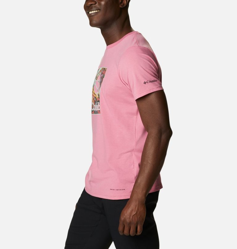 Camiseta técnica Sun Trek para hombre, Color: Rosette Floral Fill, image 3