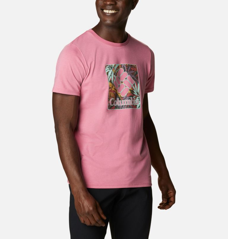 Camiseta técnica Sun Trek para hombre, Color: Rosette Floral Fill, image 5