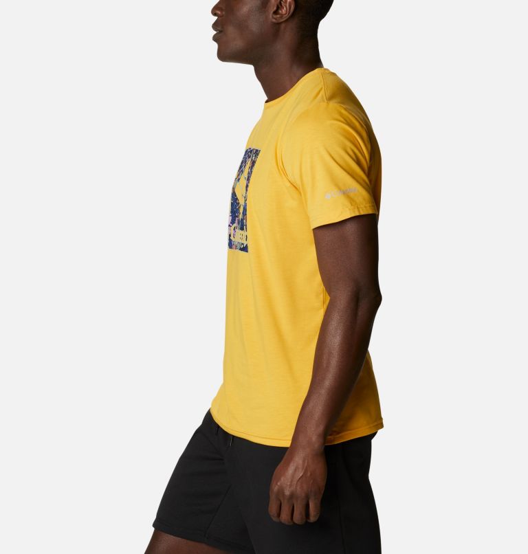 Camiseta técnica Sun Trek para hombre, Color: Bright Gold Camp Fill, image 3