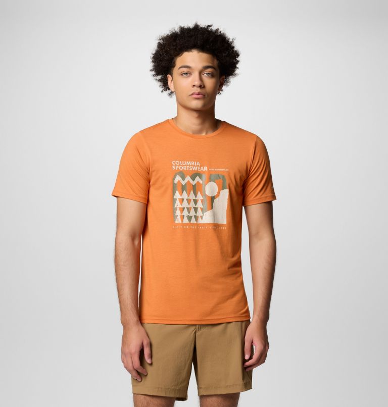 Men's Sun Trek Technical T-Shirt, Color: Tuscan Hthr, Explore Outdoors, image 1