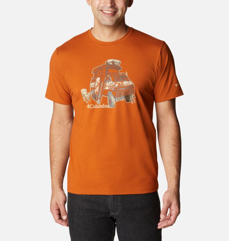 Men's Sun Trek Technical T-Shirt, Color: Warm Copper Heather, H2O Fanatic 2, image 1