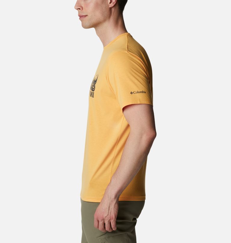 T-shirt Technique Sun Trek Homme, Color: Mango, All For Outdoors Graphic, image 3