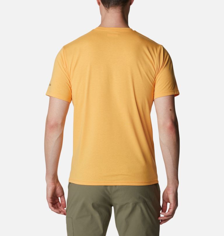 Thumbnail: Men's Sun Trek Technical T-Shirt, Color: Mango, All For Outdoors Graphic, image 2