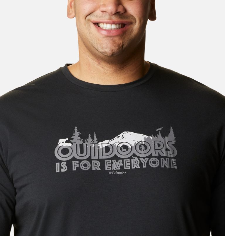 T-shirt imprimé à manches courtes Sun Trek Homme - Tailles fortes, Color: Black, All For Outdoors Graphic, image 4