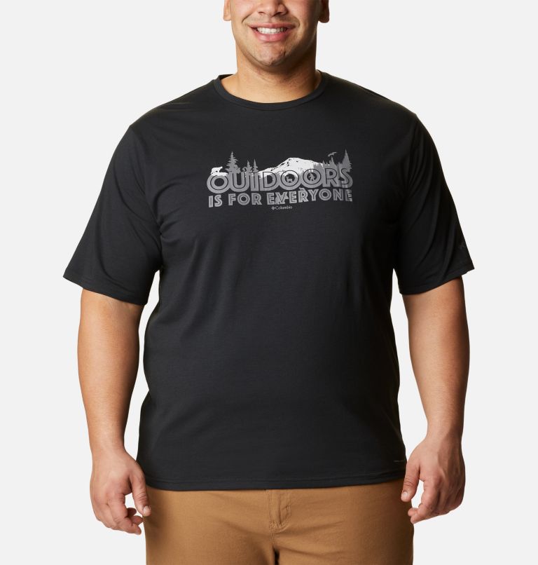 T-shirt imprimé à manches courtes Sun Trek Homme - Tailles fortes, Color: Black, All For Outdoors Graphic, image 1