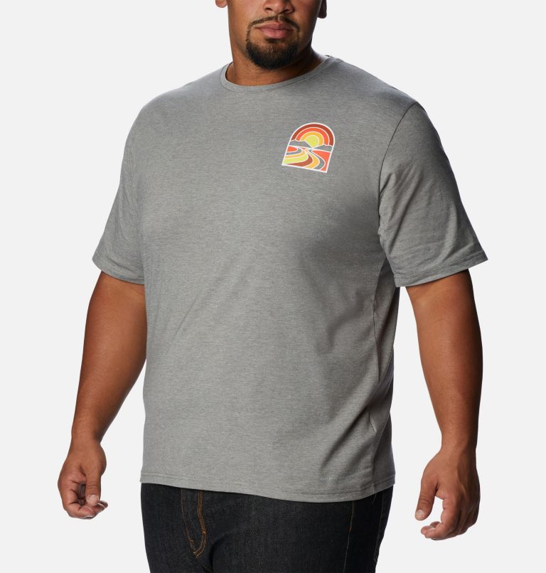 Men's Sun Trek Short Sleeve Graphic T-Shirt - Big, Color: City Grey Heather, Suntrek Trails Chest, image 5