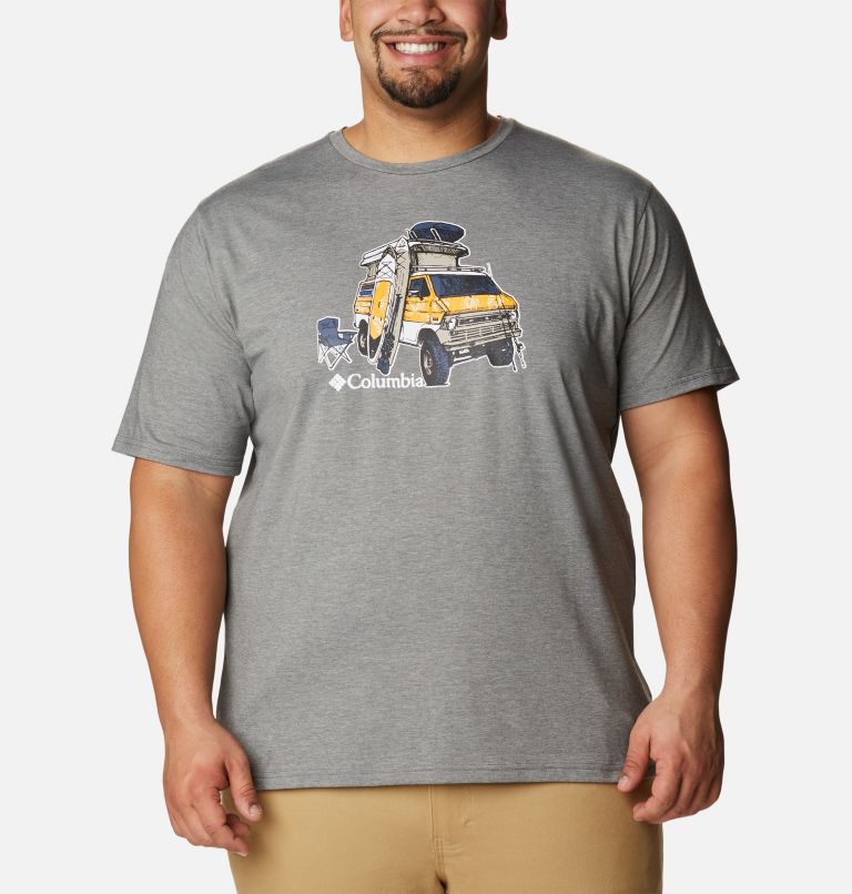 Men's Sun Trek Short Sleeve Graphic T-Shirt - Big, Color: City Grey Heather, H2O Fanatic Graphic