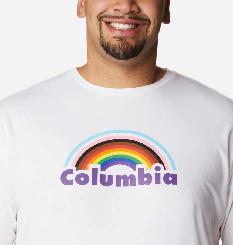 Thumbnail: Men's Sun Trek Pride Graphic T-Shirt - Big, Color: White, Columbia Pride Graphic, image 4