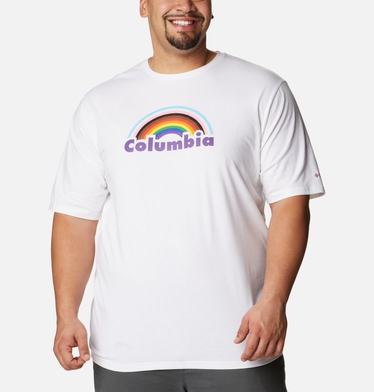 Men's Sun Trek Pride Graphic T-Shirt - Big, Color: White, Columbia Pride Graphic