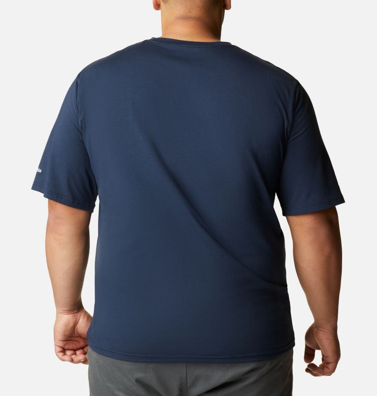 Thumbnail: T-shirt imprimé à manches courtes Sun Trek Homme - Tailles fortes, Color: Collegiate Navy, Tropical Graphic, image 2