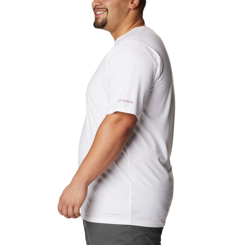 Thumbnail: Men's Sun Trek Pride Graphic T-Shirt - Tall, Color: White, Columbia Pride Graphic, image 3