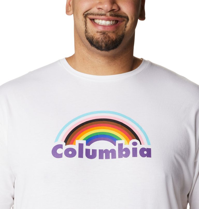 Thumbnail: Men's Sun Trek Pride Graphic T-Shirt - Tall, Color: White, Columbia Pride Graphic, image 4