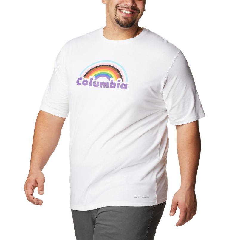 Thumbnail: Men's Sun Trek Pride Graphic T-Shirt - Tall, Color: White, Columbia Pride Graphic, image 5