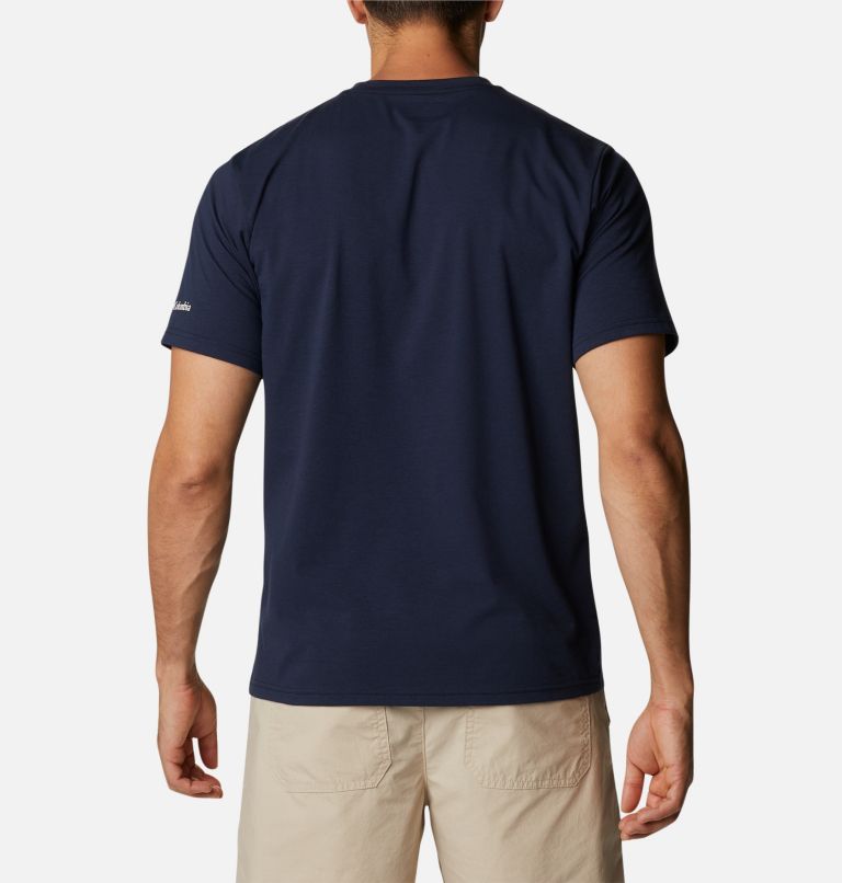 Men's Sun Trek Short Sleeve Graphic T-Shirt - Tall, Color: Collegiate Navy, Tropical Graphic