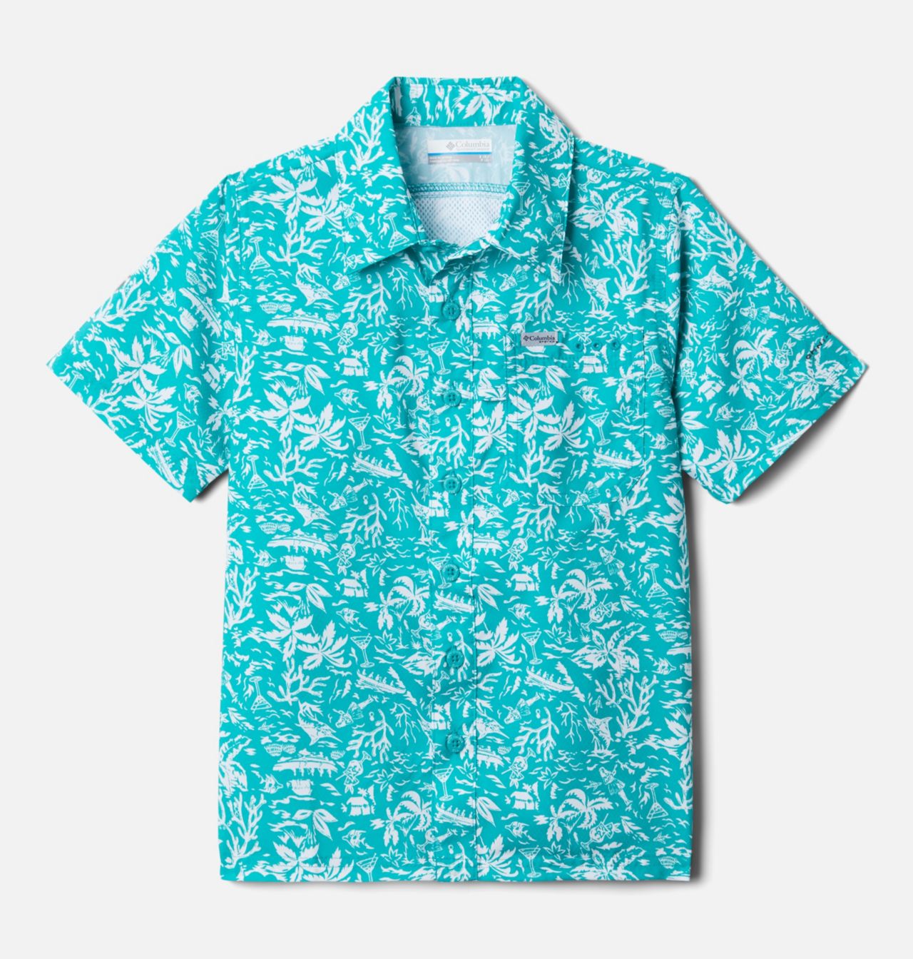 Boys' PFG Slack Tide™ Short Sleeve Camp Shirt 1
