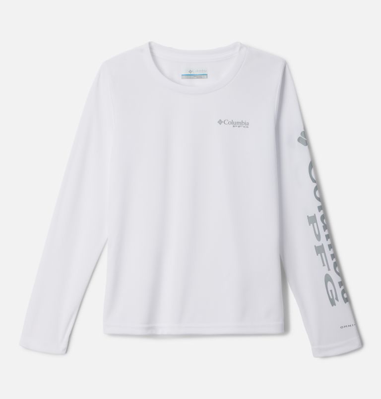 Girls PFG Tidal Long Sleeve T-Shirt, Color: White, image 1