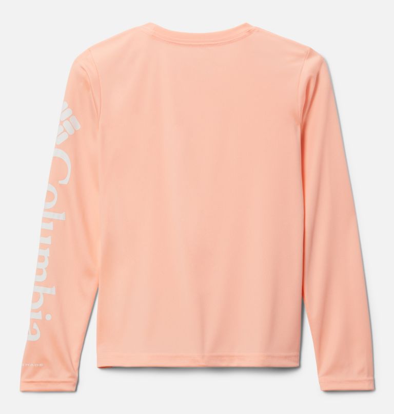 Thumbnail: Girls PFG Tidal Long Sleeve T-Shirt, Color: Tiki Pink, image 2
