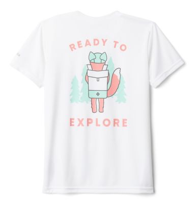 Girls' Petit Pond&trade; Graphic T-Shirt Petit Pond&trade;Graphic SS Tee | 671 | M, White Foxy Outback, back