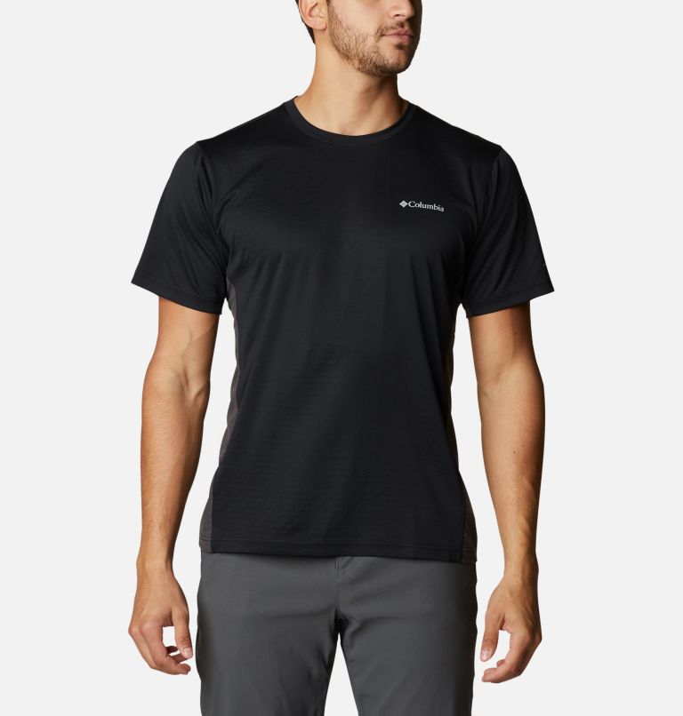 Thumbnail: Men's Zero Ice Cirro-Cool Short Sleeve Shirt, Color: Black, Black Heather, image 1