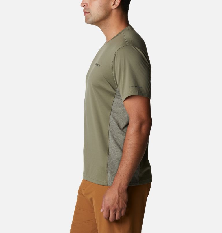 Thumbnail: Men's Zero Ice Cirro-Cool Short Sleeve Shirt, Color: Stone Green, Stone Green Heather, image 3
